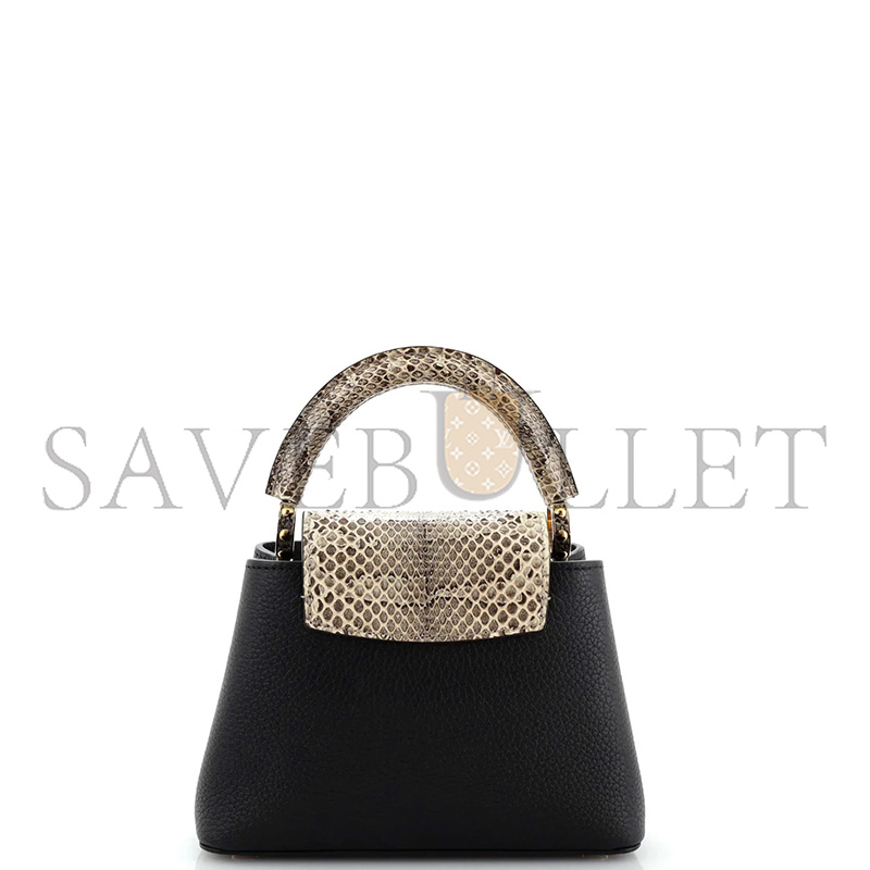l0vis Vvtt0n taurillon snakeskin mini capucines black (21*14*8cm)